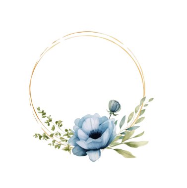 Çiçekli vektör suluboya çerçeve, el yapımı şablon. Boyanmış düğün başlığı TJ baş harfi. 