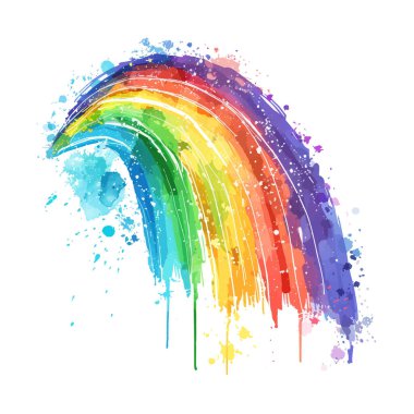 Gökkuşağı bayrağı suluboya arka plan. LGBT Onur Ay dokusu konsepti. vektör