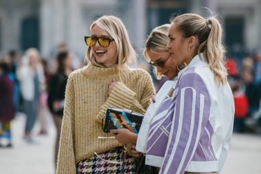 Leonie Hanne outside Each X Other show during Paris Fashion Week Womenswear Spring Summer 2019