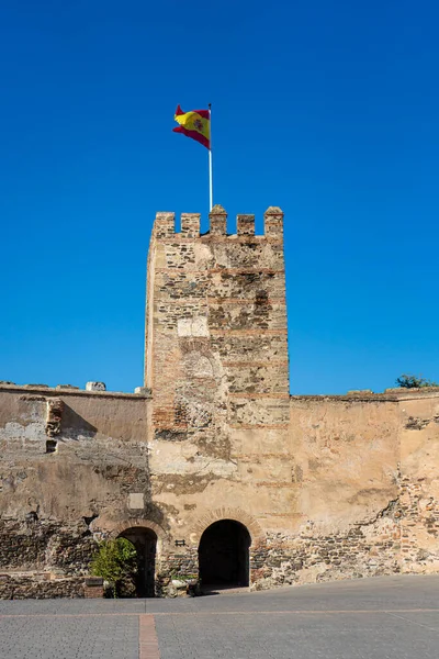 Fuengirolla Spain September 2022 Spanish Flag Sohail Castle Fuengirola Spain — стокове фото