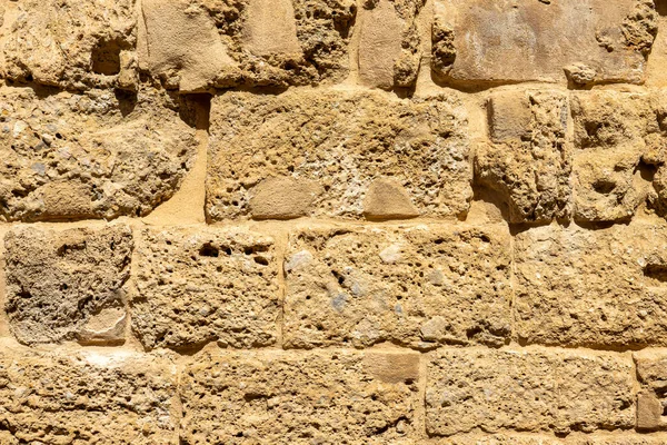 Muro Pietra Gialla Serie Materiali Naturali — Foto Stock