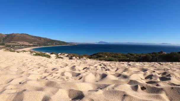 Coucher Soleil Dans Dune Valdevaqueros Détroit Gibraltar Espagne — Video