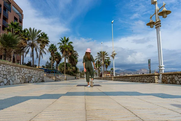 Malaga Spain Октября 2022 Прогулка Вдоль Пляжа Малаге Испания Октября — стоковое фото