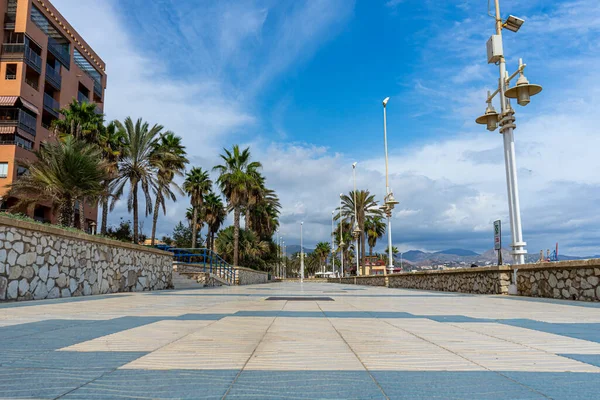 Malaga Espanha Outubro 2022 Promenade Longo Praia Málaga Espanha Outubro — Fotografia de Stock
