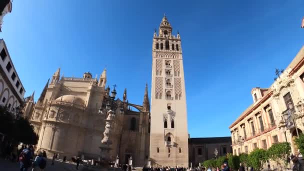Sevilla Spanje December 2022 Kathedraal Van Heilige Maria Van Zien — Stockvideo