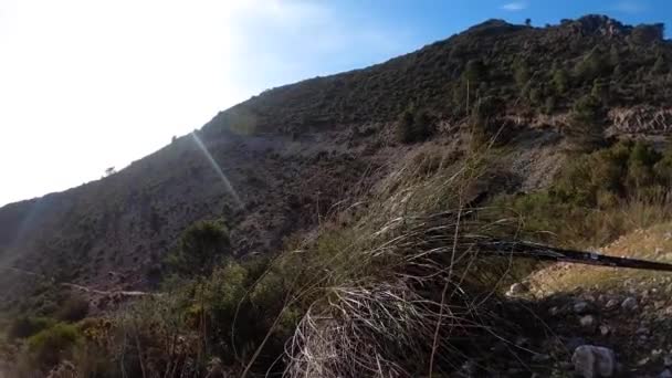 Spanya Costa Del Sol Malaga Yakınlarındaki Calamorro Dağı Giden Yol — Stok video