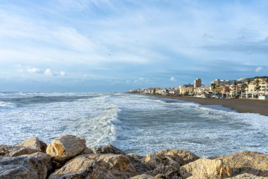 Sea storm in Torremolinos, Malaga, Spain