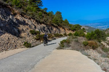 Road to mount Calamorro, near Malaga in the Costa del Sol in Spain