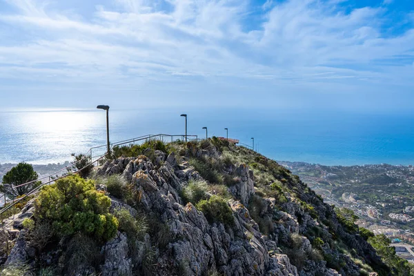 Vista Panorâmica Monte Calamorro Perto Málaga Costa Del Sol Espanha — Fotografia de Stock
