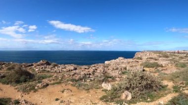 Lagos, Portekiz 'in dışındaki Algarve kıyısında. Portekiz plajları ve kıyıları. 