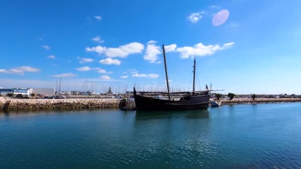 Lagos Portugal February 2023 Кораблі Човни Порту Лагосі Португалія Лютого — стокове відео