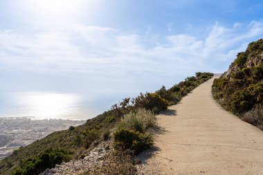 Road to mount Calamorro, near Malaga in the Costa del Sol in Spain