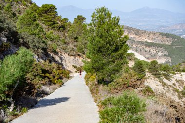 Road to mount Calamorro, near Malaga in the Costa del Sol in Spain