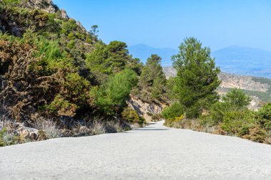 Road to mount Calamorro, near Malaga in the Costa del Sol in Spain