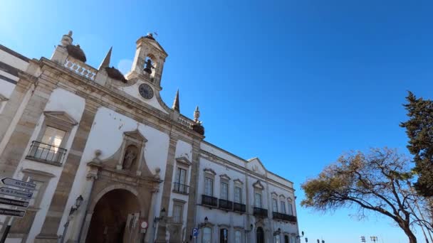 Faro Portugal März 2023 Historisches Stadtzentrum Faro Portugal März 2023 — Stockvideo