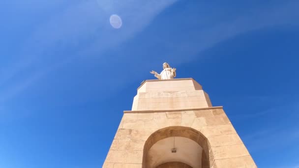 Almerien Spanien März 2023 Monument Cerro San Cristobal Almeria Spanien — Stockvideo
