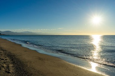Sunrise over Mediterranean Sea, Costa del Sol, Malaga, Spain