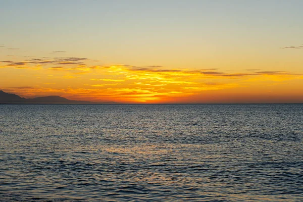 stock image Sunrise over Mediterranean Sea, Costa del Sol, Malaga, Spain