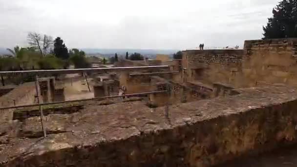Cordoba Spanyolország Ferbuary 2023 Medina Azahara Romjai Egy Erődített Arab — Stock videók