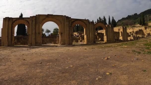 Cordoba Spanyolország Ferbuary 2023 Medina Azahara Romjai Egy Erődített Arab — Stock videók