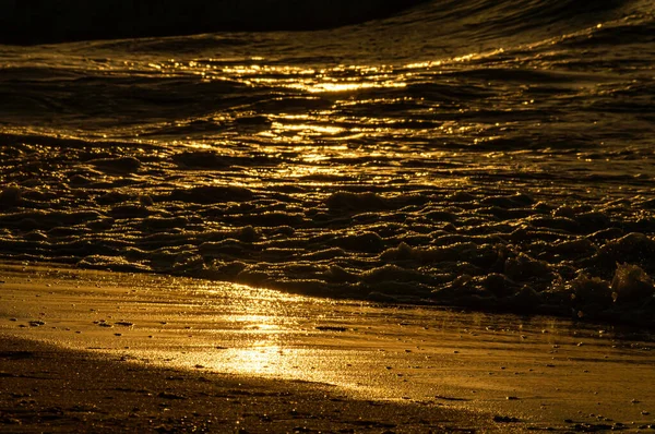 Alba Oro Sulla Spiaggia — Foto Stock