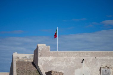 SAGRES, PORTUGAL - 27 Şubat 2023: Sagres, Portekiz Sagres Kalesi 27 Şubat 2023