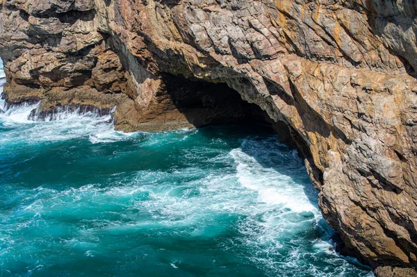 Surfen Auf Dem Atlantik Algarve Küste Außerhalb Von Lagos Portugal — Stockfoto
