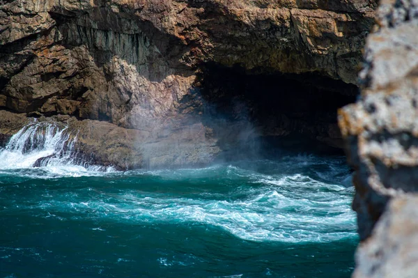Surfen Auf Dem Atlantik Algarve Küste Außerhalb Von Lagos Portugal — Stockfoto