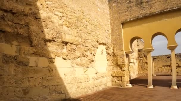 Cordoba España Ferbuario 2023 Las Ruinas Medina Azahara Palacio Medieval — Vídeo de stock