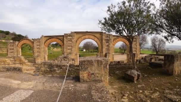 Cordoba España Ferbuario 2023 Las Ruinas Medina Azahara Palacio Medieval — Vídeos de Stock