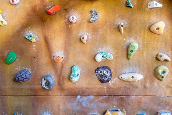 Brown Wall Climbing Holds — Stock Photo, Image