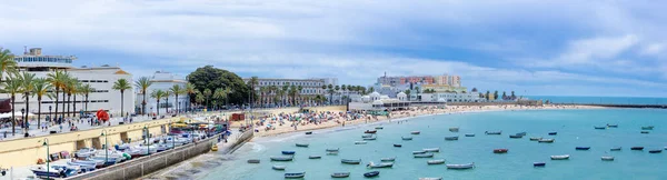 Cadiz Spain April 2023 Panoramic View Caleta Beach Cadiz 2023 — 스톡 사진