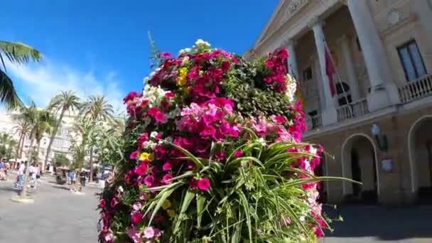 Cadiz Spain April 2023 City Hall Plaza San Juan Dias — 비디오
