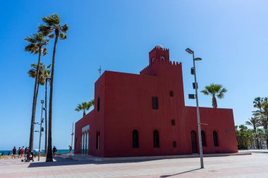 BENALMADENA, İspanya - 7 Mayıs 2023: Kültür Merkezi - Castillo de El-Bil-Bil, Benalmadena, İspanya
