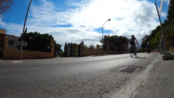 Benalmadena España Mayo 2023 Carreras Ciclistas Las Calles Costa Del — Vídeo de stock
