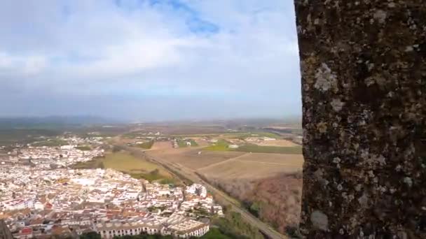 Almodovar Del Rio España Ferbuario 2023 Bandera Sobre Castillo Almodovar — Vídeos de Stock