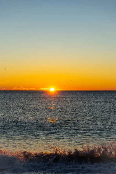 Sunrise Mediterranean Sea Costa Del Sol Malaga Spain — Stock Photo, Image