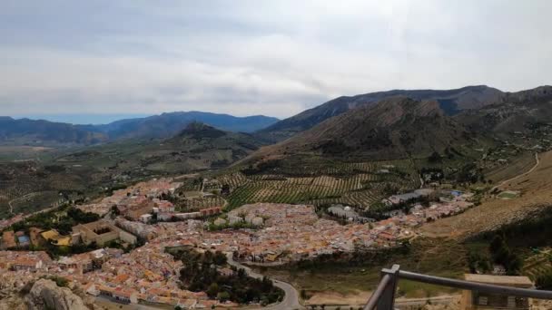 Jaen Hiszpania Kwietnia 2023 Panoramiczny Widok Miasto Średniowiecznego Zamku Santa — Wideo stockowe
