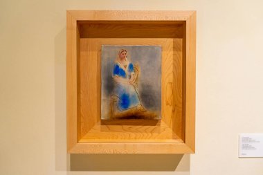 MALAGA, İspanya - 20 Mayıs 2023: 20 Mayıs 2023 'te İspanya' nın Malaga kentindeki Picasso müzesini ziyaret etmek