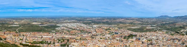 Jaen Spanyolország Április 2023 Panoráma Város Kilátás Középkori Vár Santa — Stock Fotó