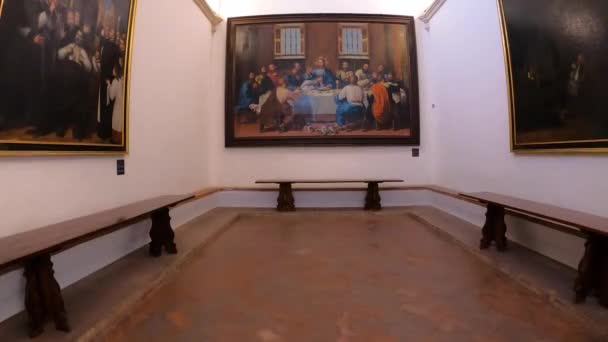 Granada Španělsko 2023 Barokní Sakristie Kostele Monasterio Cartuja Monasterio Nuestra — Stock video