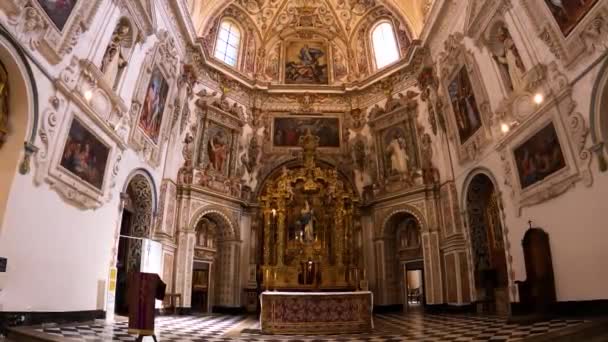 Granada Spain April 2023 Baroque Sacristy Church Monasterio Cartuja Monasterio — 图库视频影像