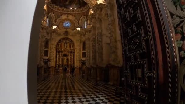 Granada Espanha Abril 2023 Sacristia Barroca Igreja Monastério Cartuja Monastério — Vídeo de Stock