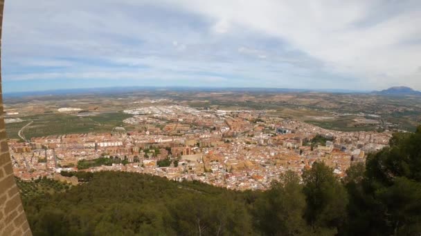Jaen Spanien April 2023 Panoramablick Von Der Mittelalterlichen Burg Santa — Stockvideo