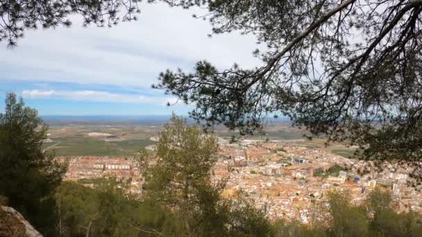 Jaen España Abril 2023 Vista Panorámica Ciudad Desde Castillo Medieval — Vídeo de stock
