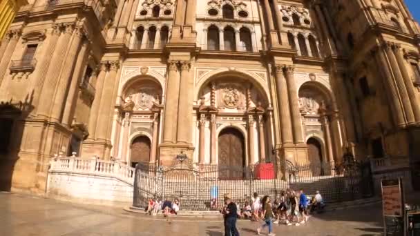 Malaga Spanien April 2023 Renaissance Kathedrale Römisch Katholische Kirche Erbaut — Stockvideo