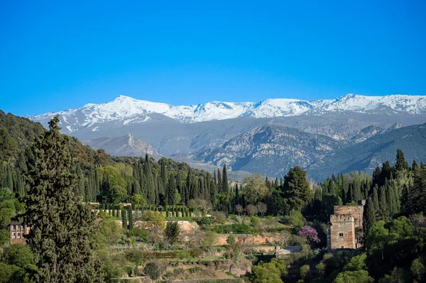 Granada Spanien April 2023 Blick Auf Die Antike Arabische Festung — Stockfoto