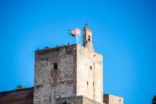 Granada Spagna Aprile 2023 Veduta Panoramica Dell Antica Fortezza Arabica — Foto Stock