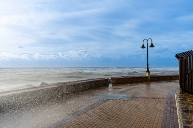 Sea storm in Torremolinos, Malaga, Spain