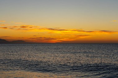 Sunrise over Mediterranean Sea, Costa del Sol, Malaga, Spain